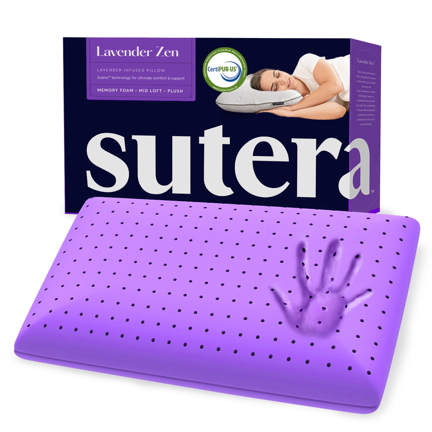 Sutera Lavender Zen Pillow and Box