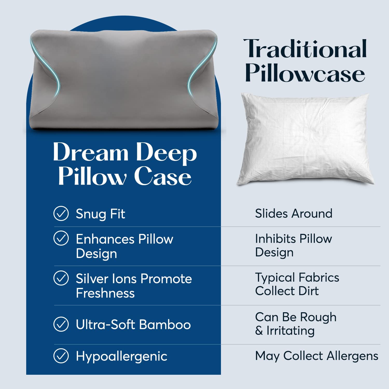 Dream Deep Silverthread Pillowcase